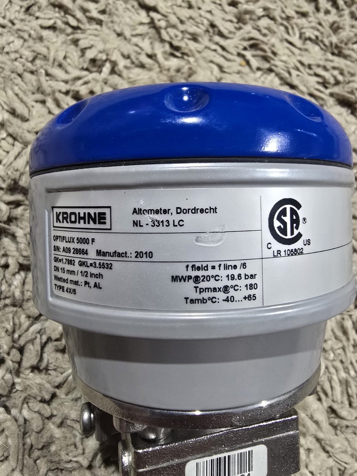 Krohne Optiflux 5000 Flow Meter 1/2"