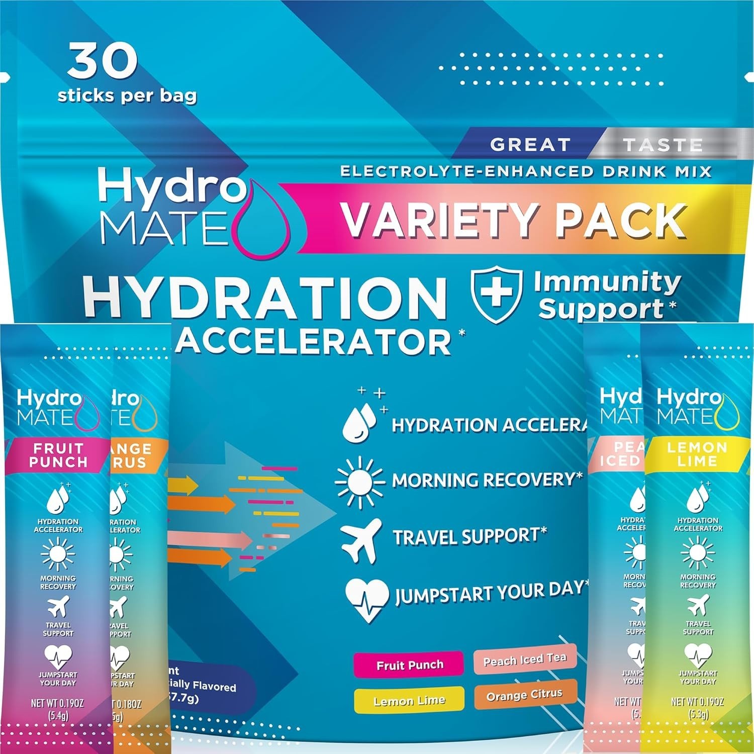 Variety Pack Electrolyte Powder 30 Count Hydration
