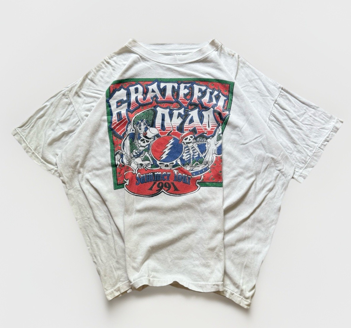 Vintage 1991 Grateful Dead Shirt T Shirt Summer Tour Paradise Waits 2XL Boxy