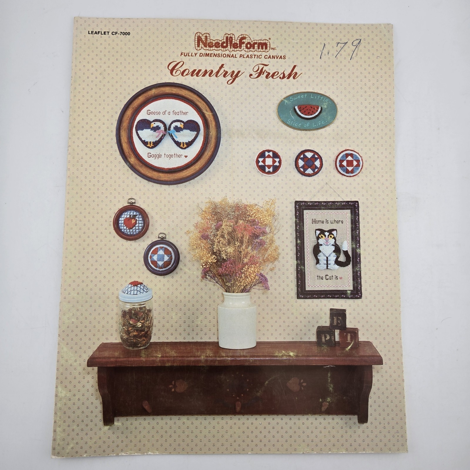 Lot of 4 NeedleForm Plastic Canvas Leaflets Patterns Needlework