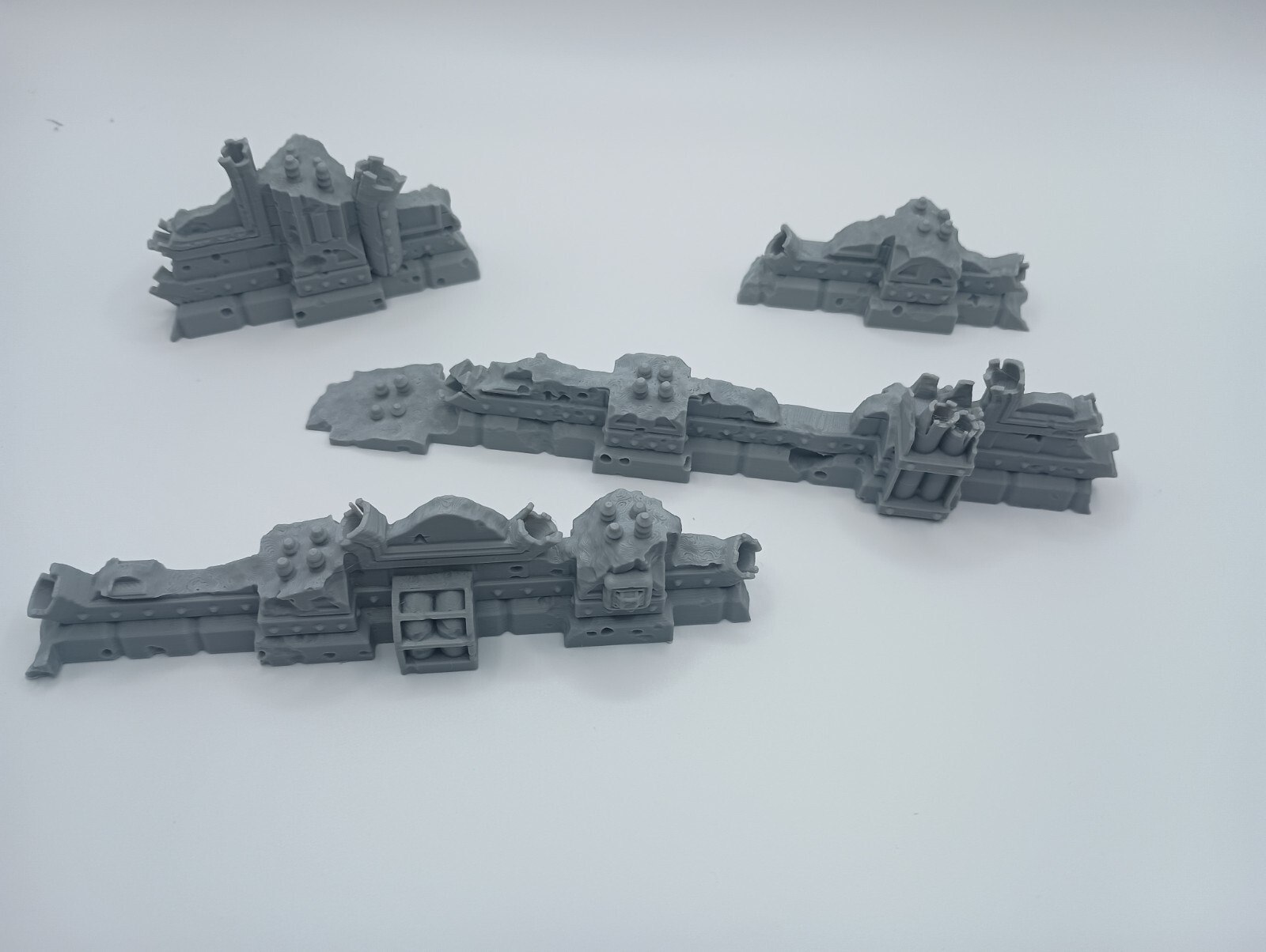 War Torn Sector 75 Modular Sci-Fi Ruined Wall Subset 2 -32mm Scale -Terrain