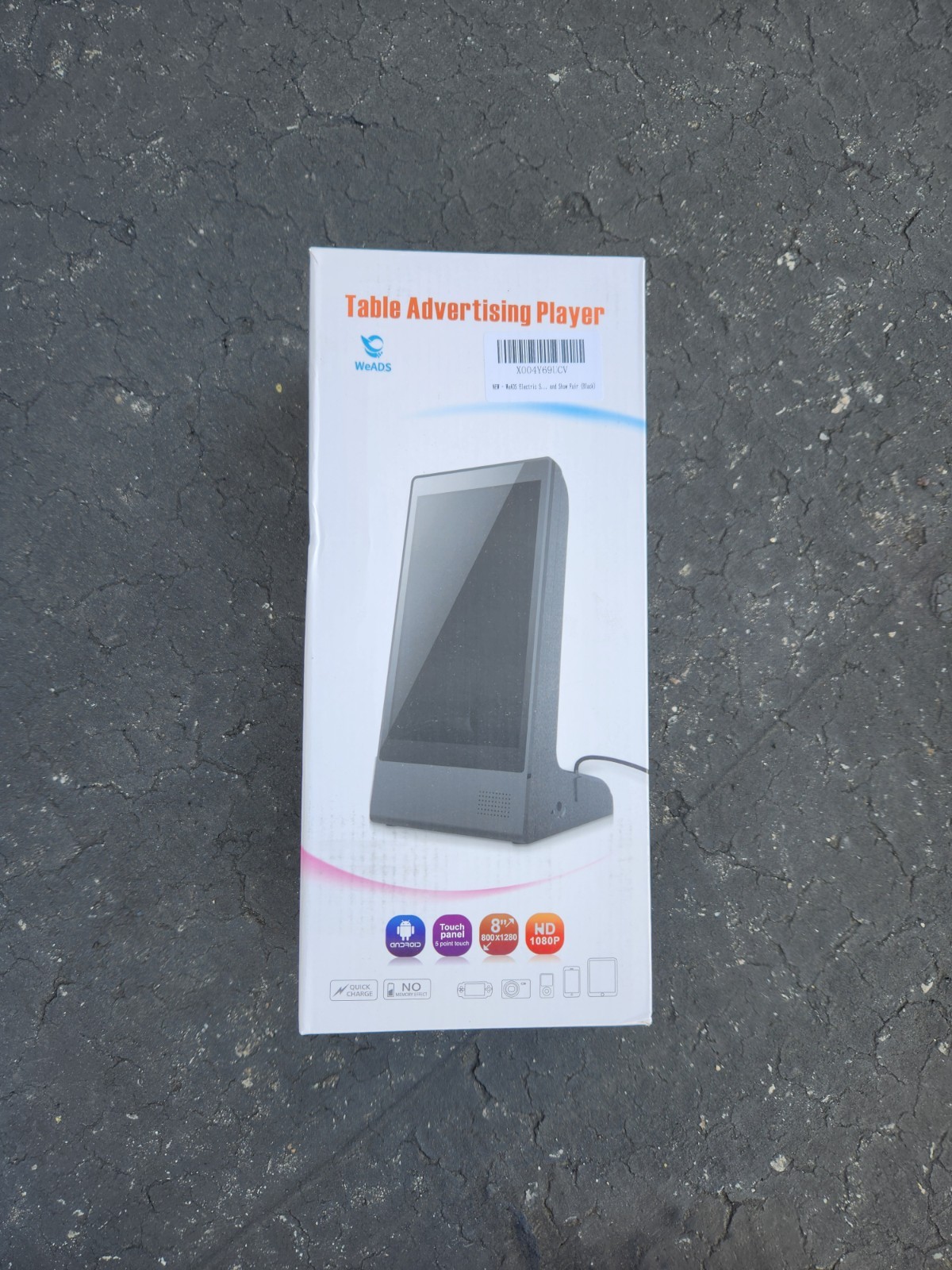 WeADS Electric Sign with Sensitive Touch 8" LCD Screen and WiFi Connection