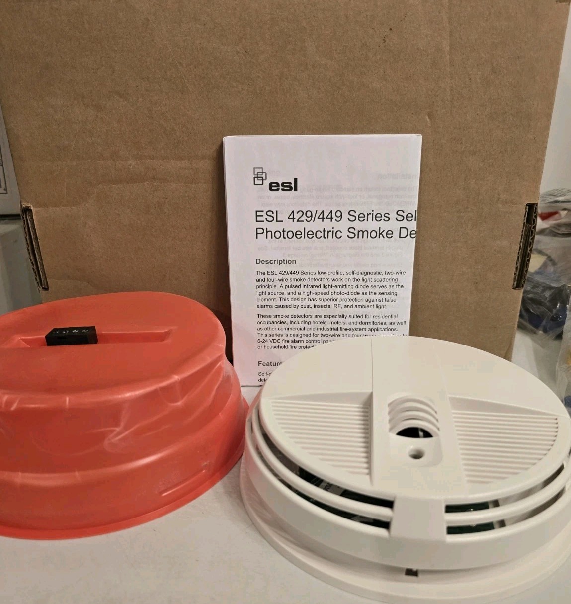 New GE ESL 400 Series 429CT Photoelectric Smoke Detector Two-Wire Fire Alarm
