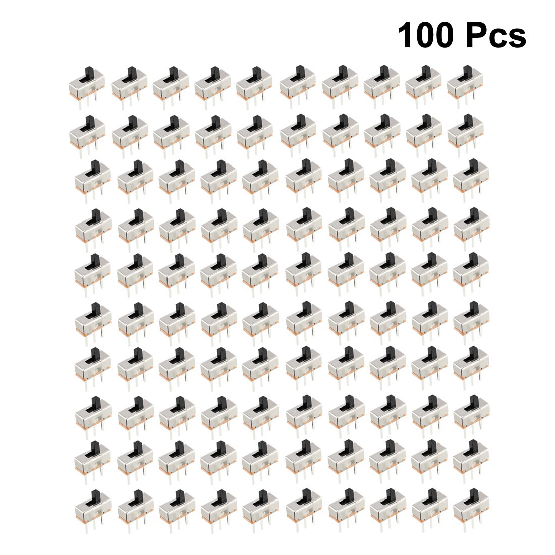 100Pcs 3mm Vertical Slide Switch SPDT 1P2T 3 Pins PCB Panel Latching