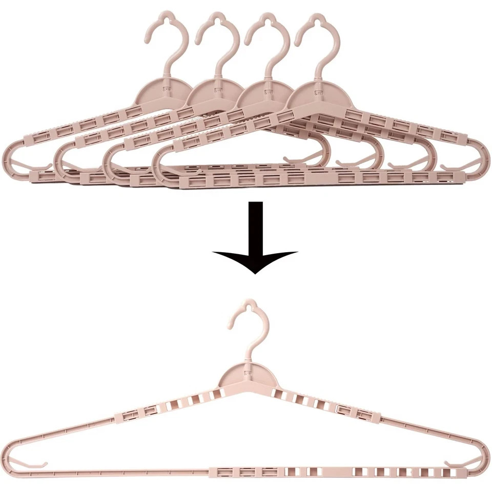 4 Pack Extra Large Hangers Big Clothes Hangers Enlarge Adjustable Shoulder 16...