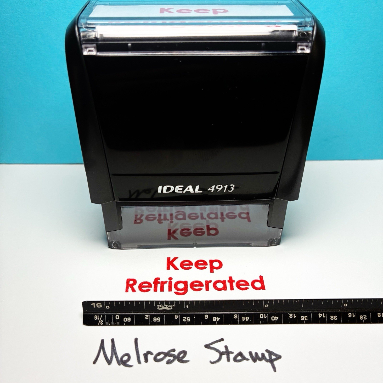 Keep Refrigerated Rubber Stamp Red Ink Self Inking Ideal 4913