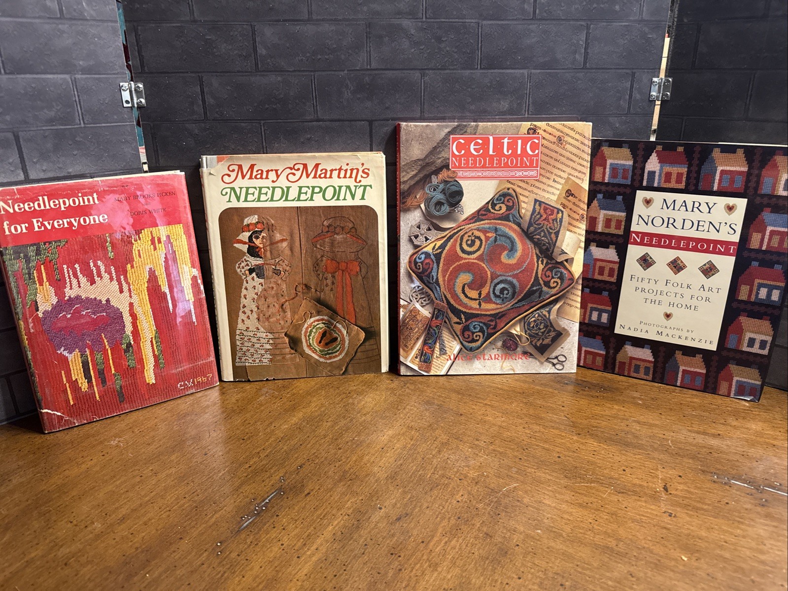lot of 4 Vintage Needlepoint Design Books Patterns Directions~Starmore, Martin +