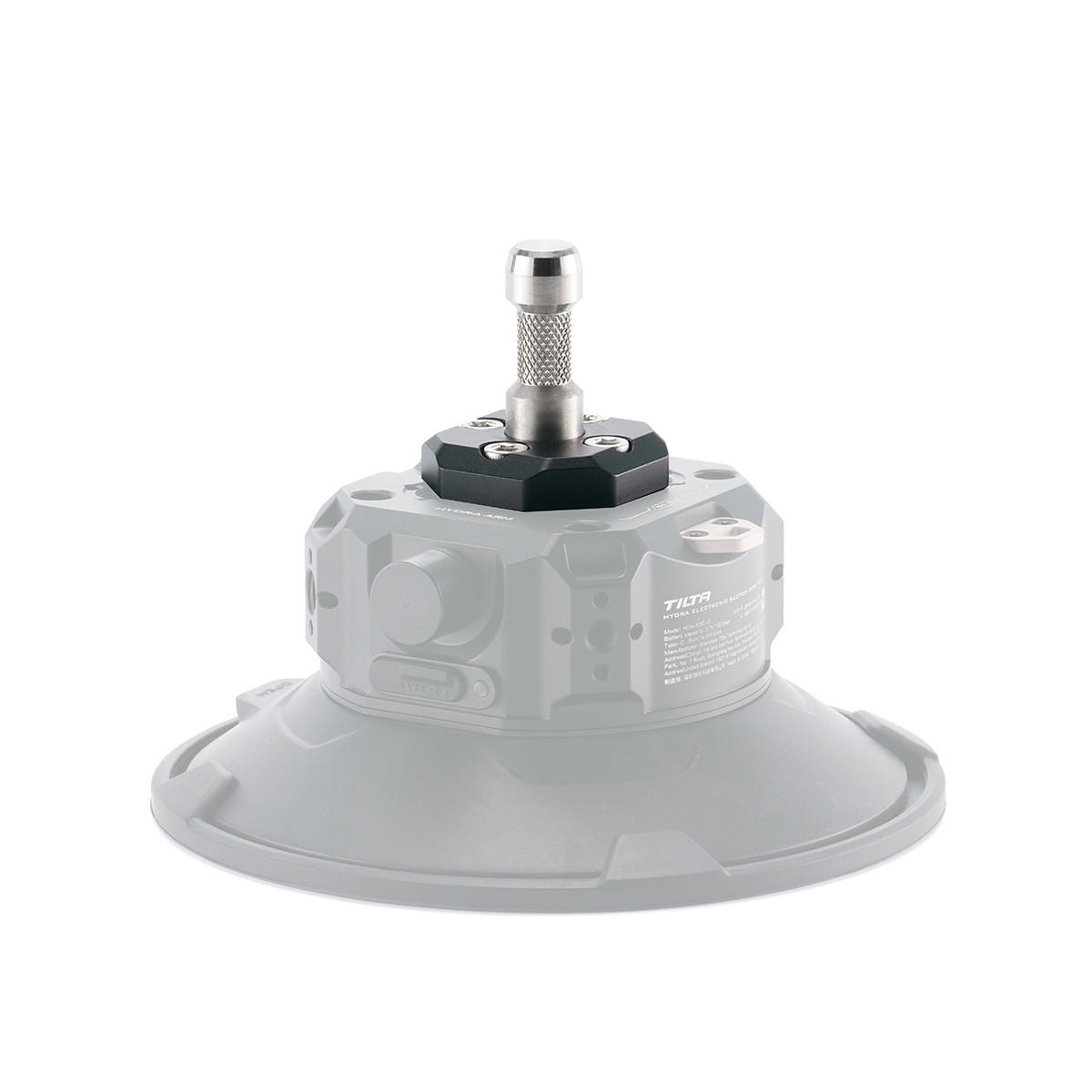 Tilta Baby Pin Mounting Bracket for 6" Hydra Electronic Suction Cup, Black