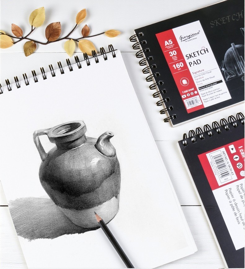 A3/A4/A5 Sketch Book Pad 30 Sheets 160gsm Drawing Painting Paper Charcoal Stick