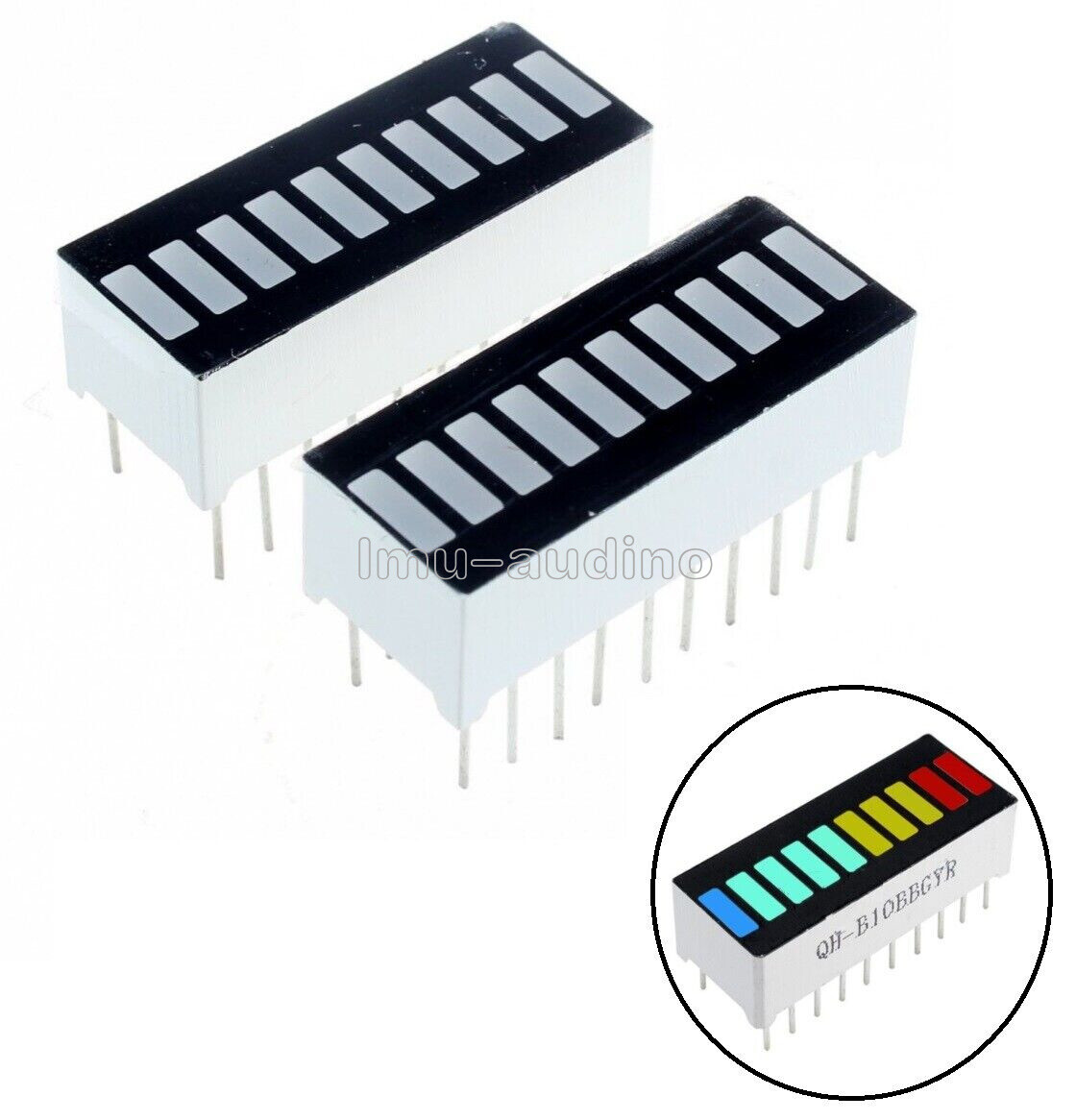 5pcs LED 10 segment indicator bar graph dip colorful blue green yellow red