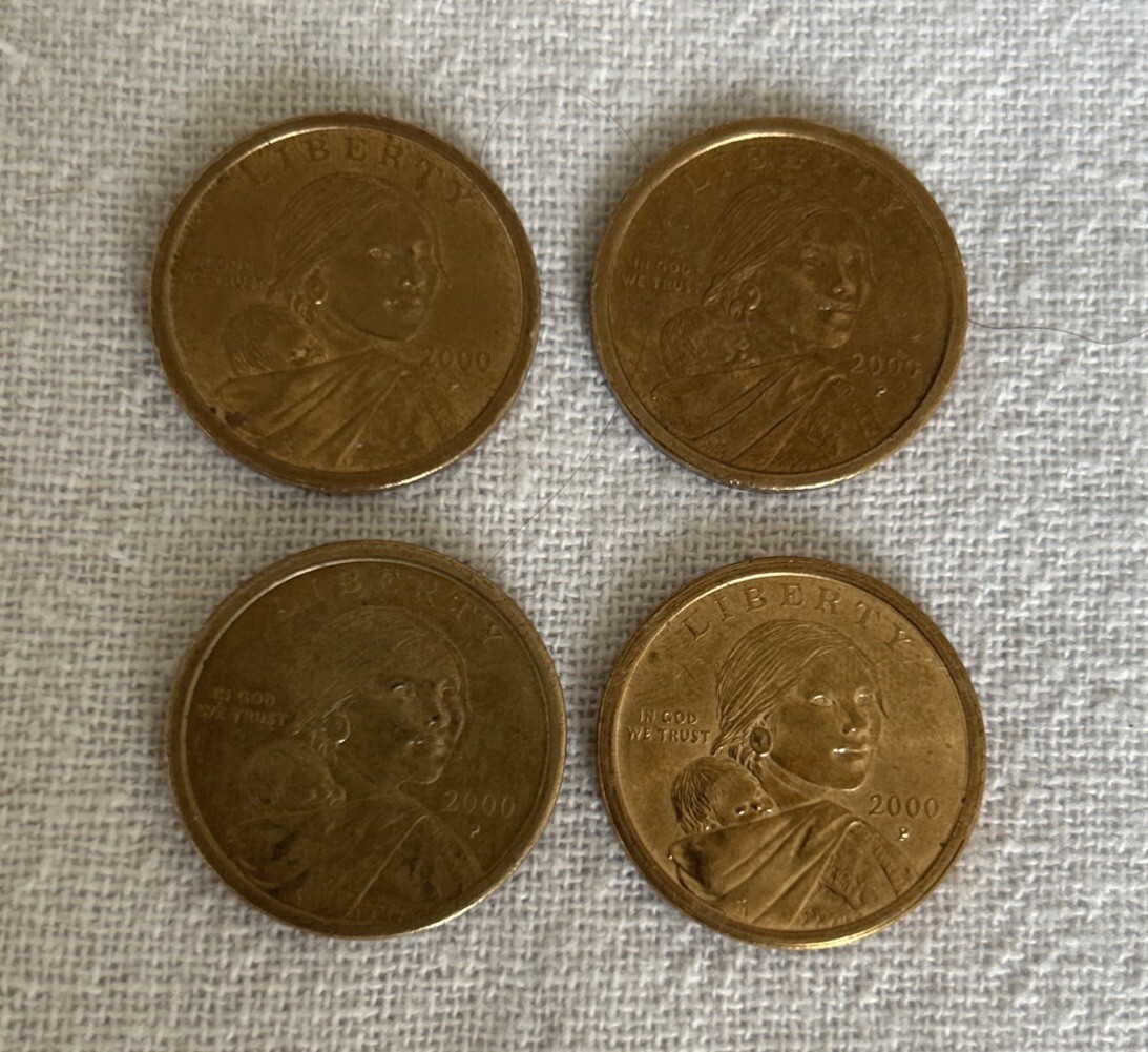 4 US Dollar  2000 Sacagawea P Wounded Eagle coins