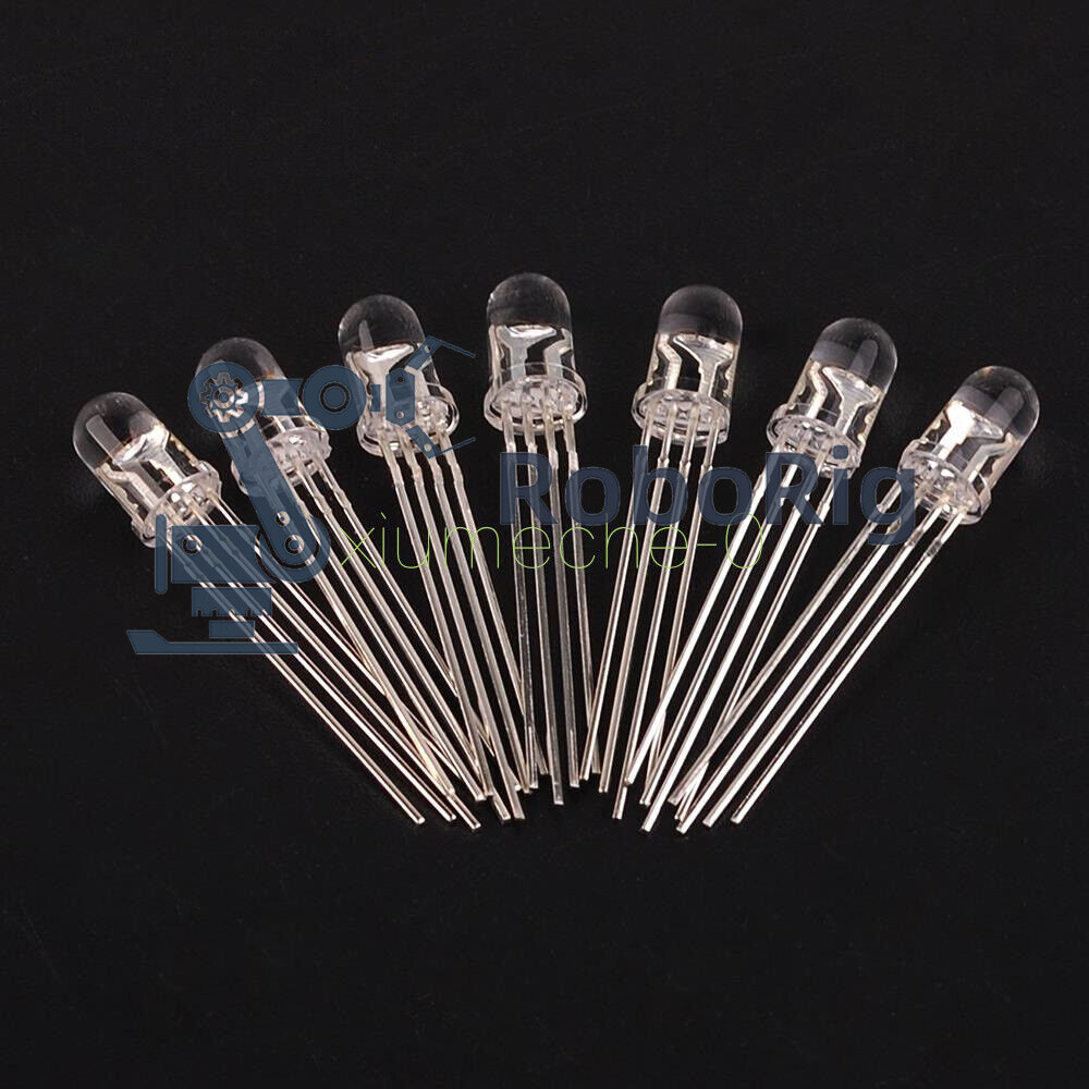 20Pcs NEW 5mm 4pin RGB Tri-Color Common Anode LED light Red Green Blue M8