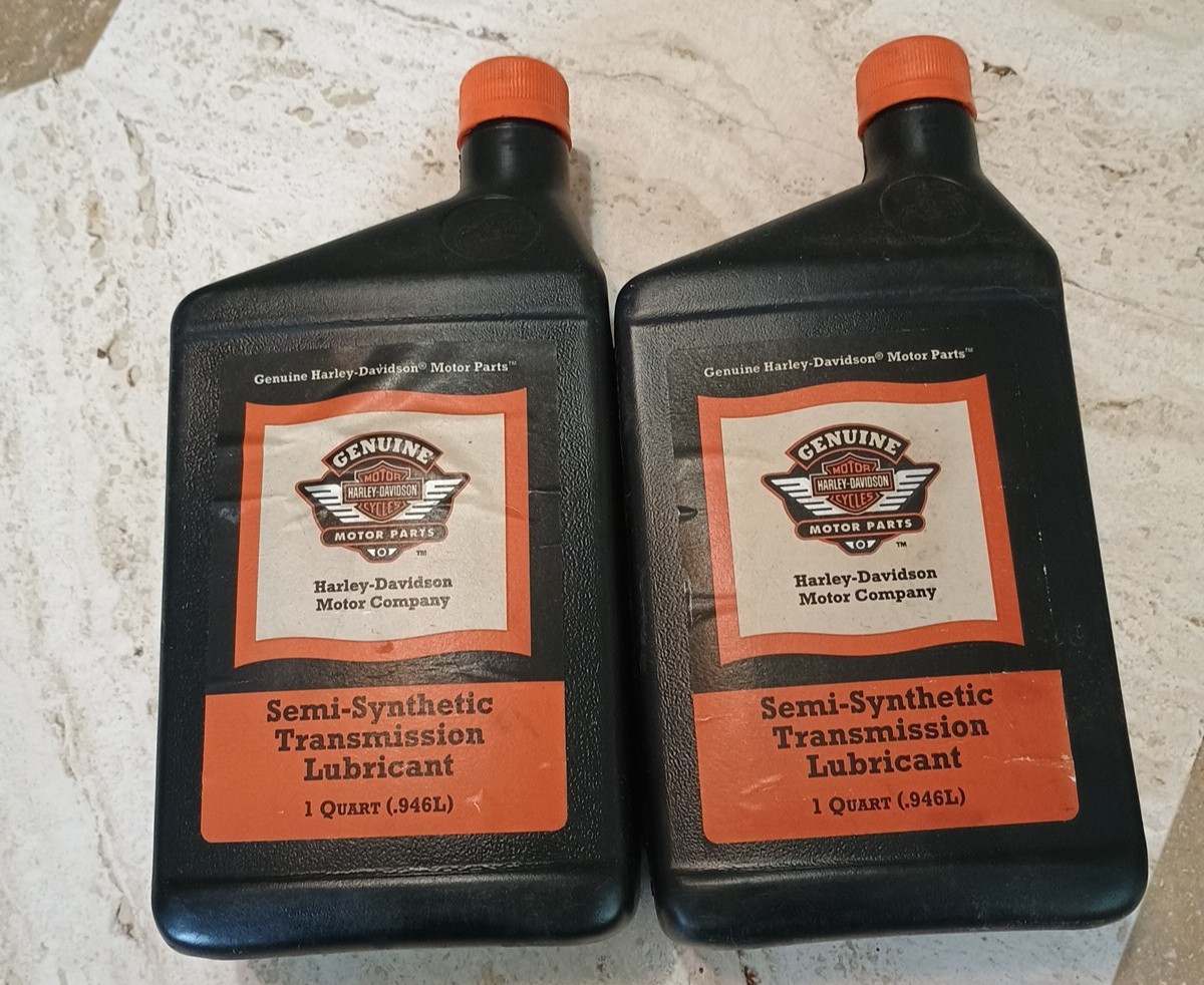 2 NOS Harley Davidson Genuine Semi-Synthetic Transmission Lubricant 1 Quart