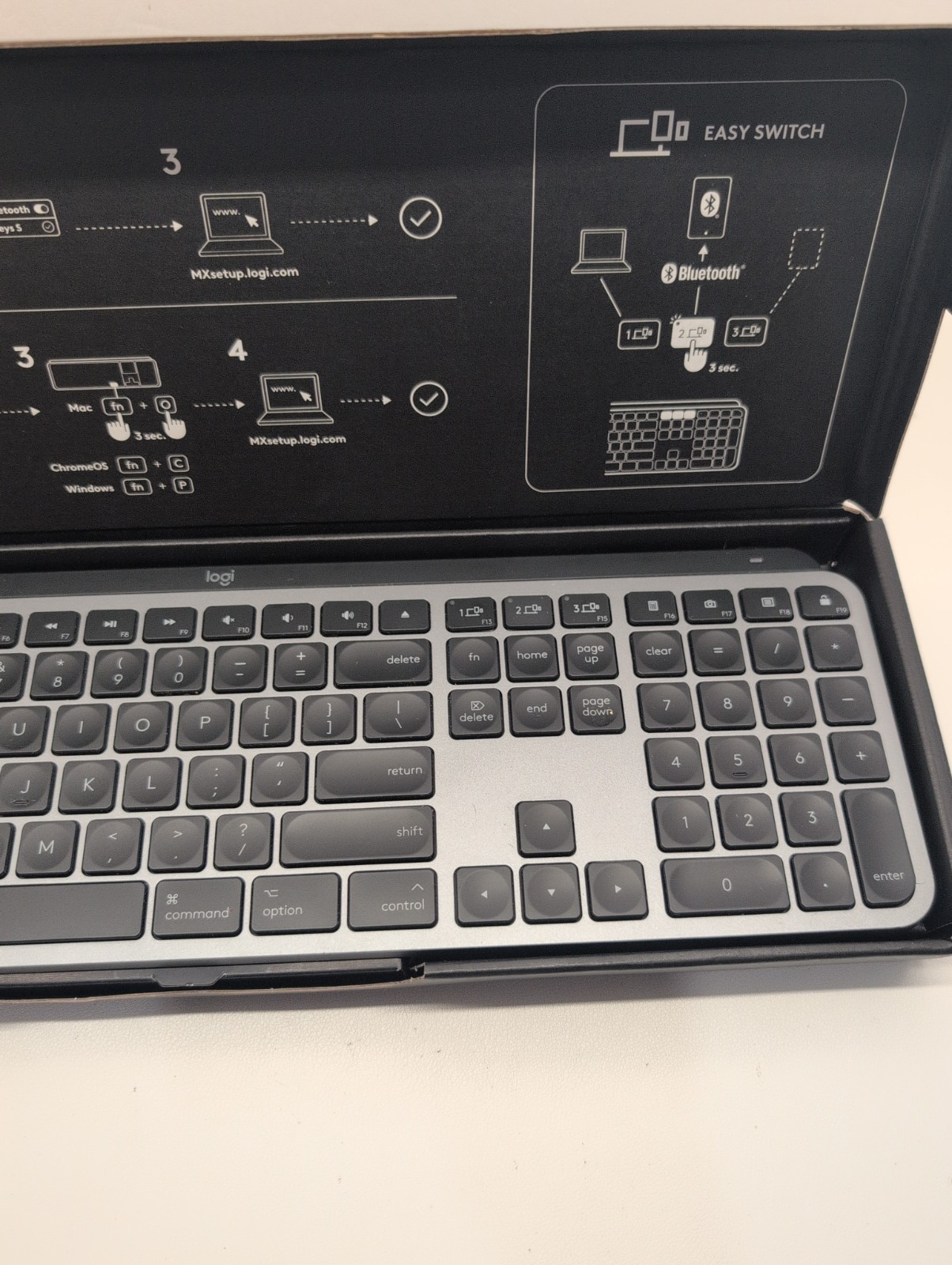 Logitech MX Keys Advanced Wireless Illuminated Keyboard for Mac (NO DONGLE) Gray