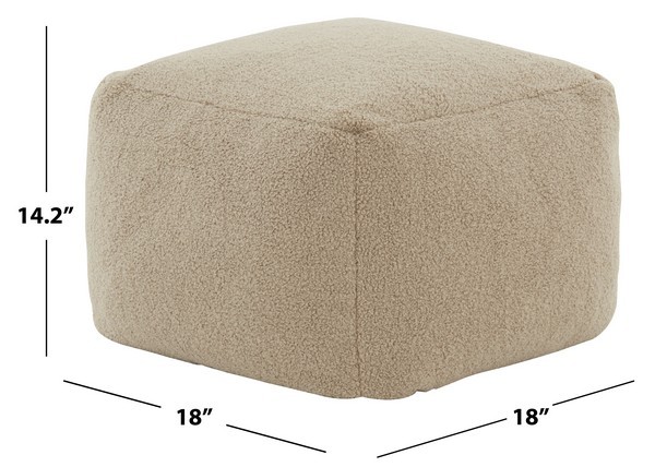 Safavieh SAMUELS BOUCLE POUF, Reduced Price 2172763900 SFV5041D