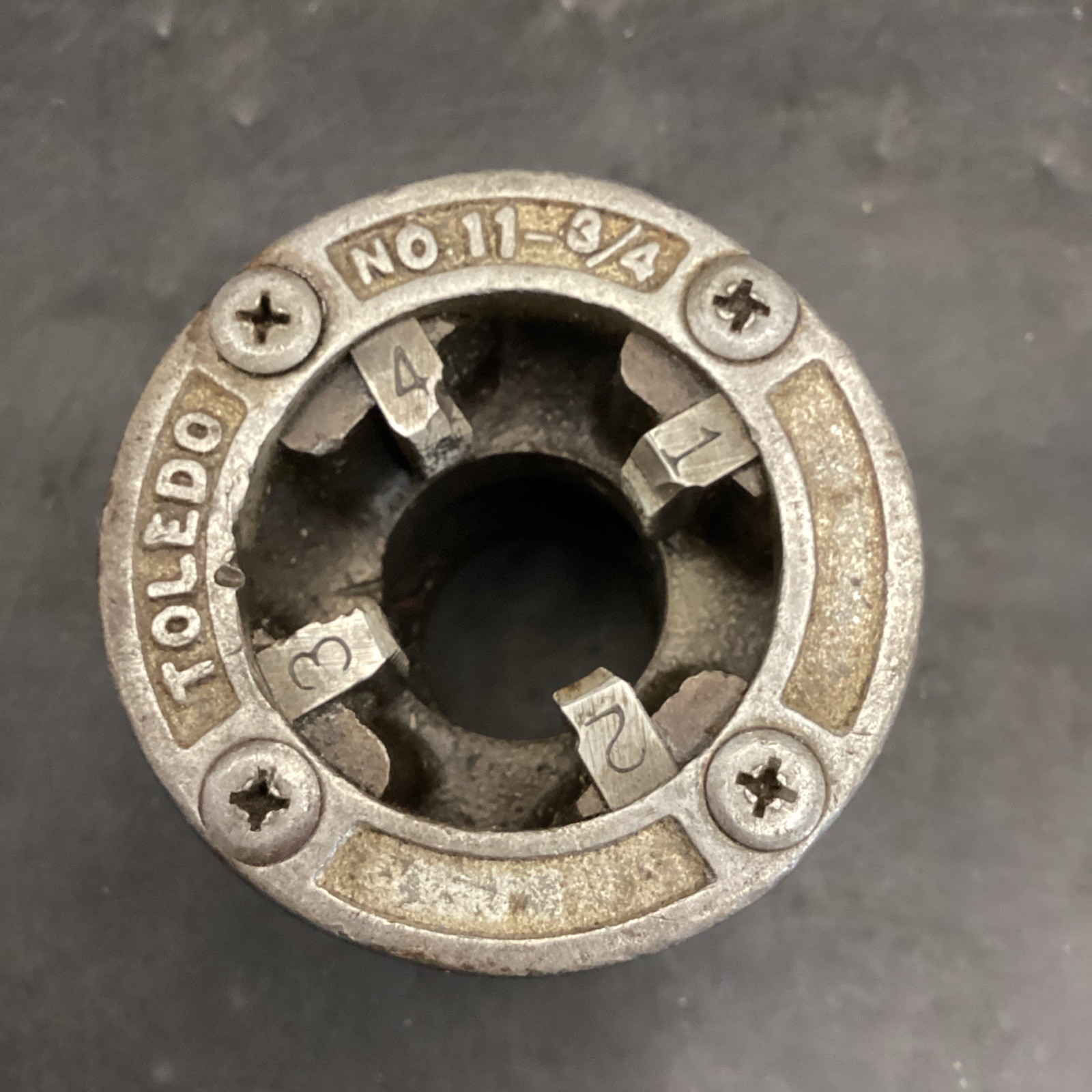 Toledo Die No. 11-3/4" Pipe Threading Die
