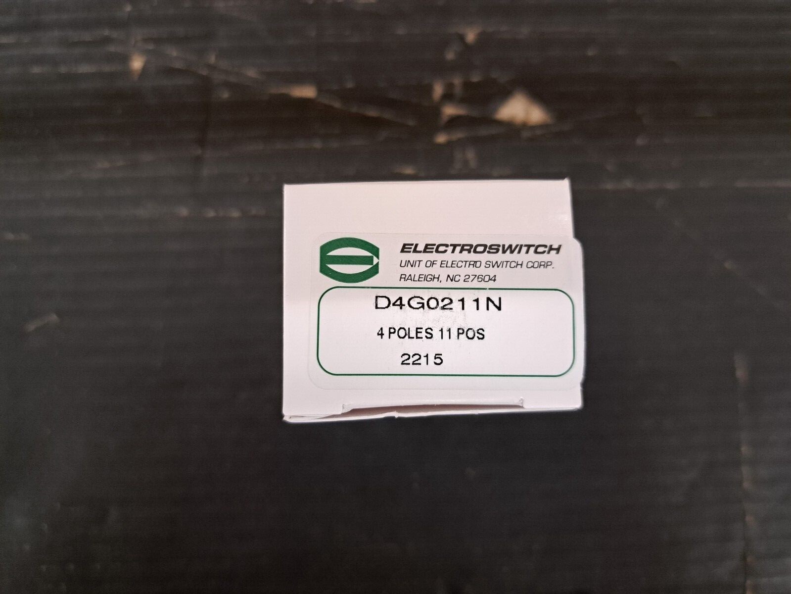 New, Electro Switch, D4G0211N, SWITCH ROTARY 2-11POS 500MA 115V