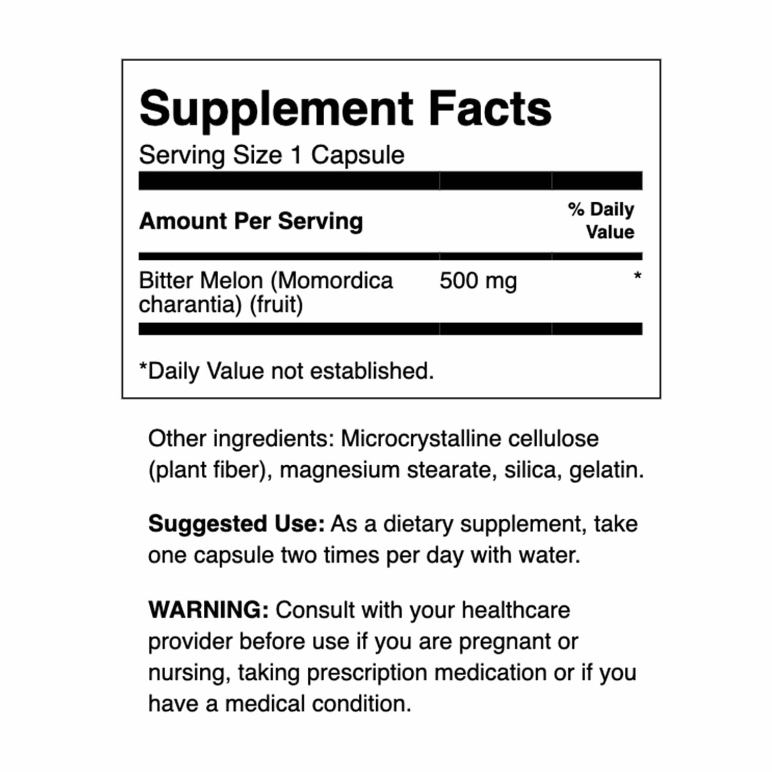 Swanson Herbal Supplements Full Spectrum Bitter Melon 500 mg Capsule 60ct