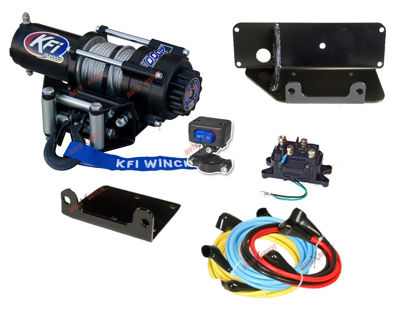 Polaris Sportsman 2004 Winch and Mount Kit 400 500 600 700 2002 2000 lbs KFI ATV