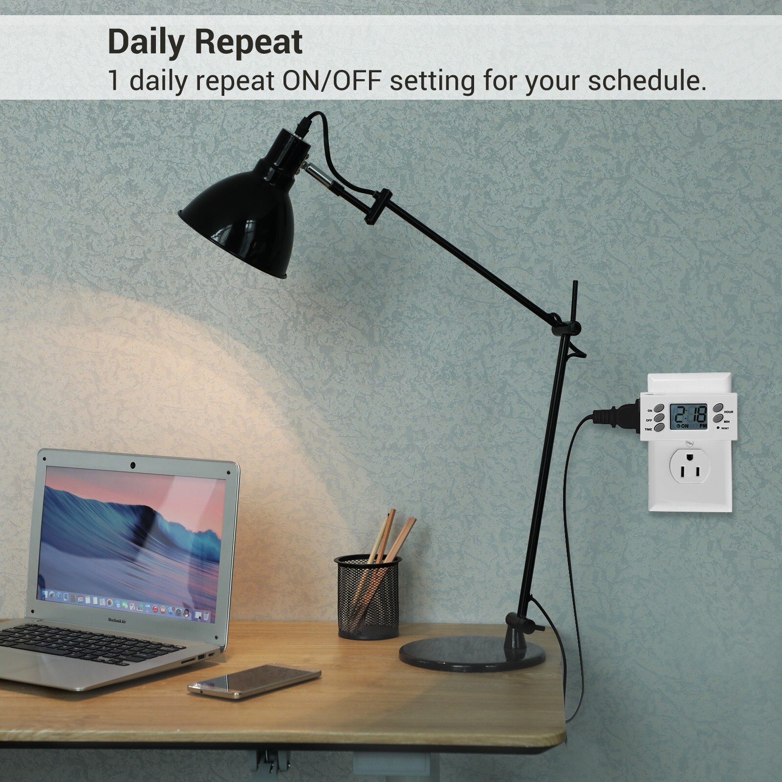 DEWENWILS Light Timer, Digital Programmable Plug in Timer Switch with 1 Outlet