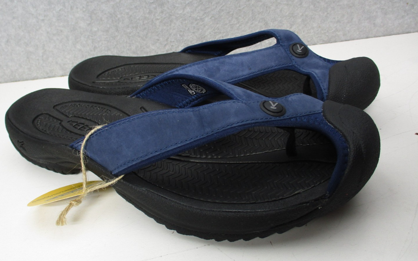 KEEN Waimea H2 Toe Protecting Flip Flops Sport Sandals Blue Black Mens Sz 13