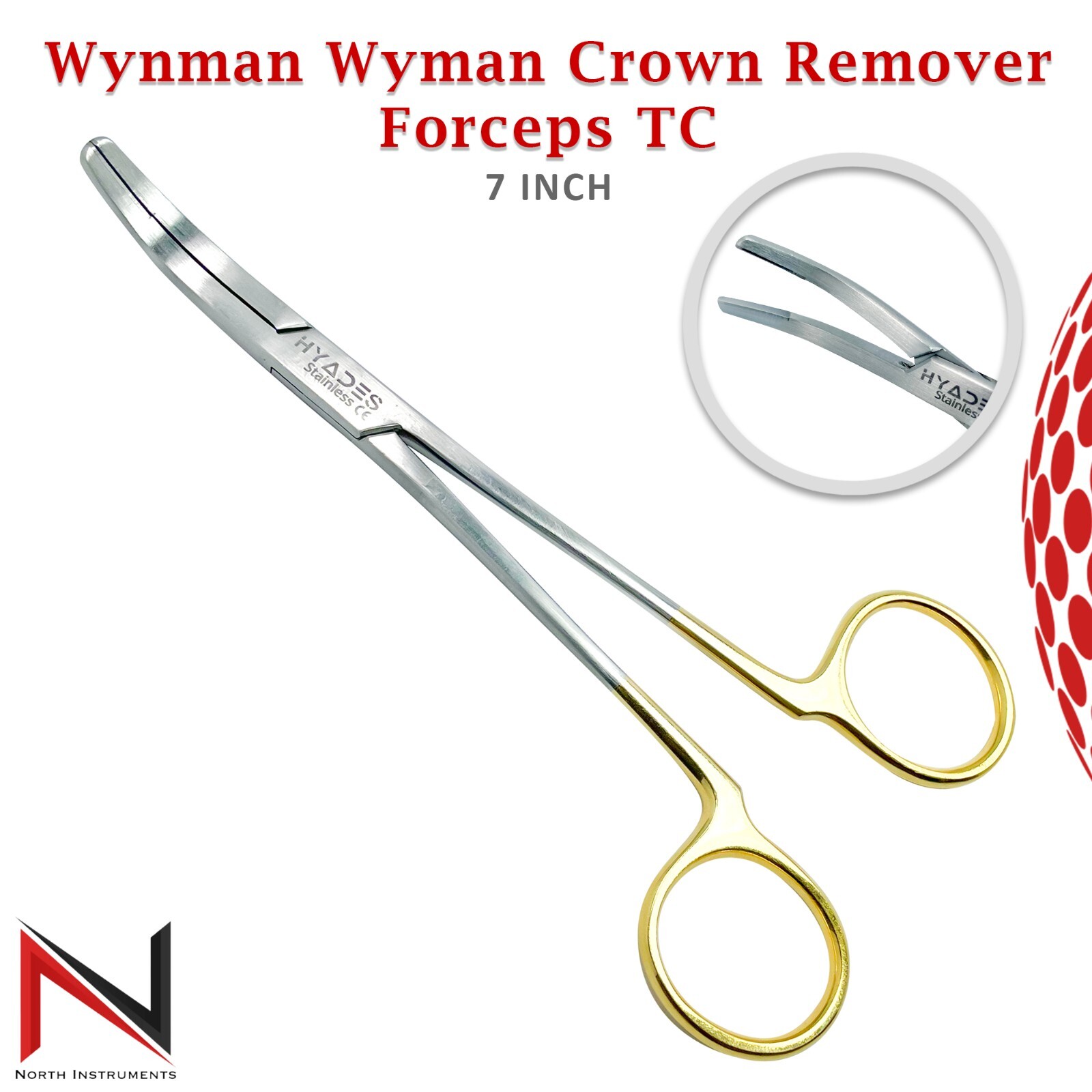 Wyman Crown Remover Gripper Forceps TC Dental Orthodontic Teeth Veneers