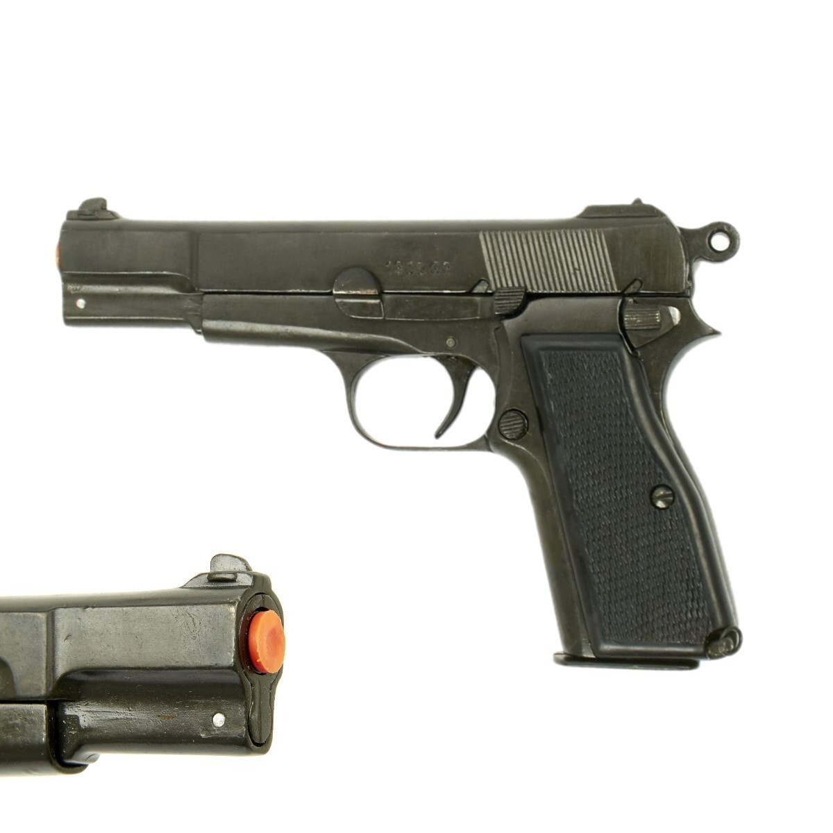 Denix Browning Hi-Power Non-Firing Replica Full Size Prop Gun Metal Body