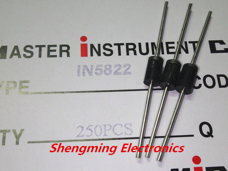 100pcs 1N5822 40V 3A SCHOTTKY DIODES IN5822