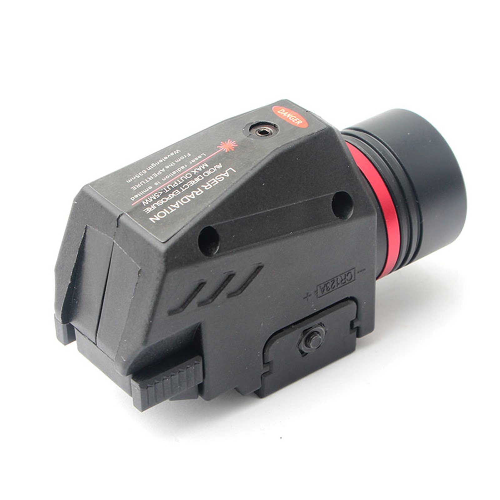 Tactical LED Flashlight Red Laser Sight Combo Fit 20mm Rail Mount Pistol Glock