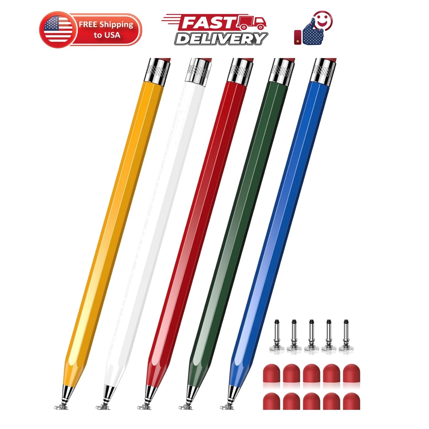 Stylus5-Pack,Stylus Pen for Touchscreen,iPad,Switch.Universal Stylus | High S...