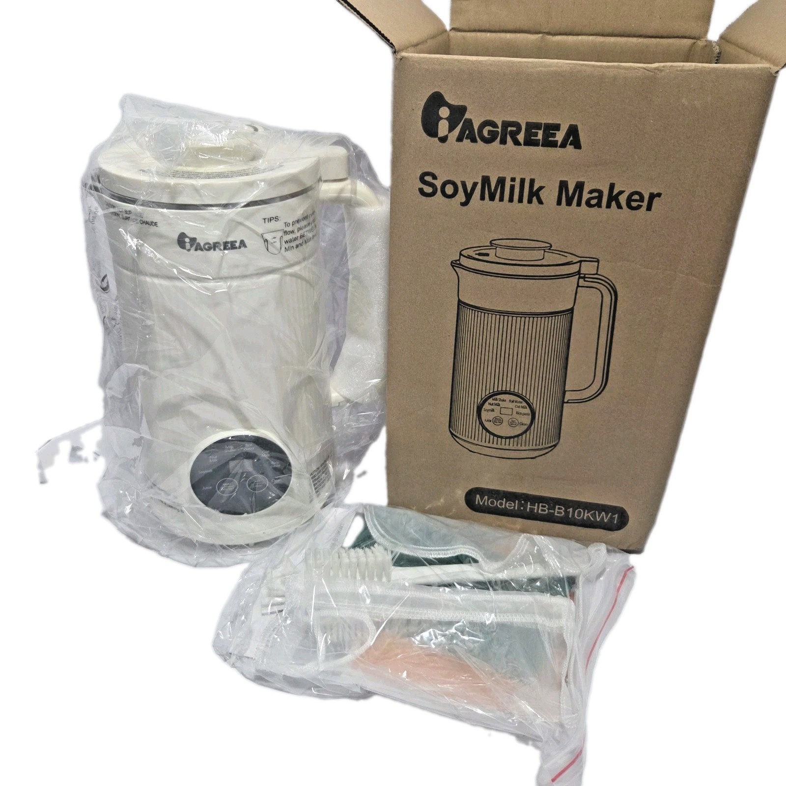 Agreea Soy Milk Maker New 8-in-1 Nut Oat Almond Plant Based Machine