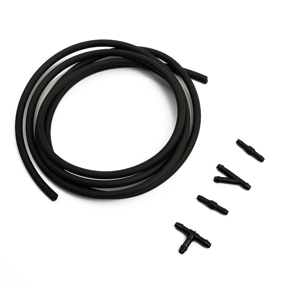 Hose Jet Pumps Kit Nozzle Pump Wiper With Connector ABS Plastic+Rubber