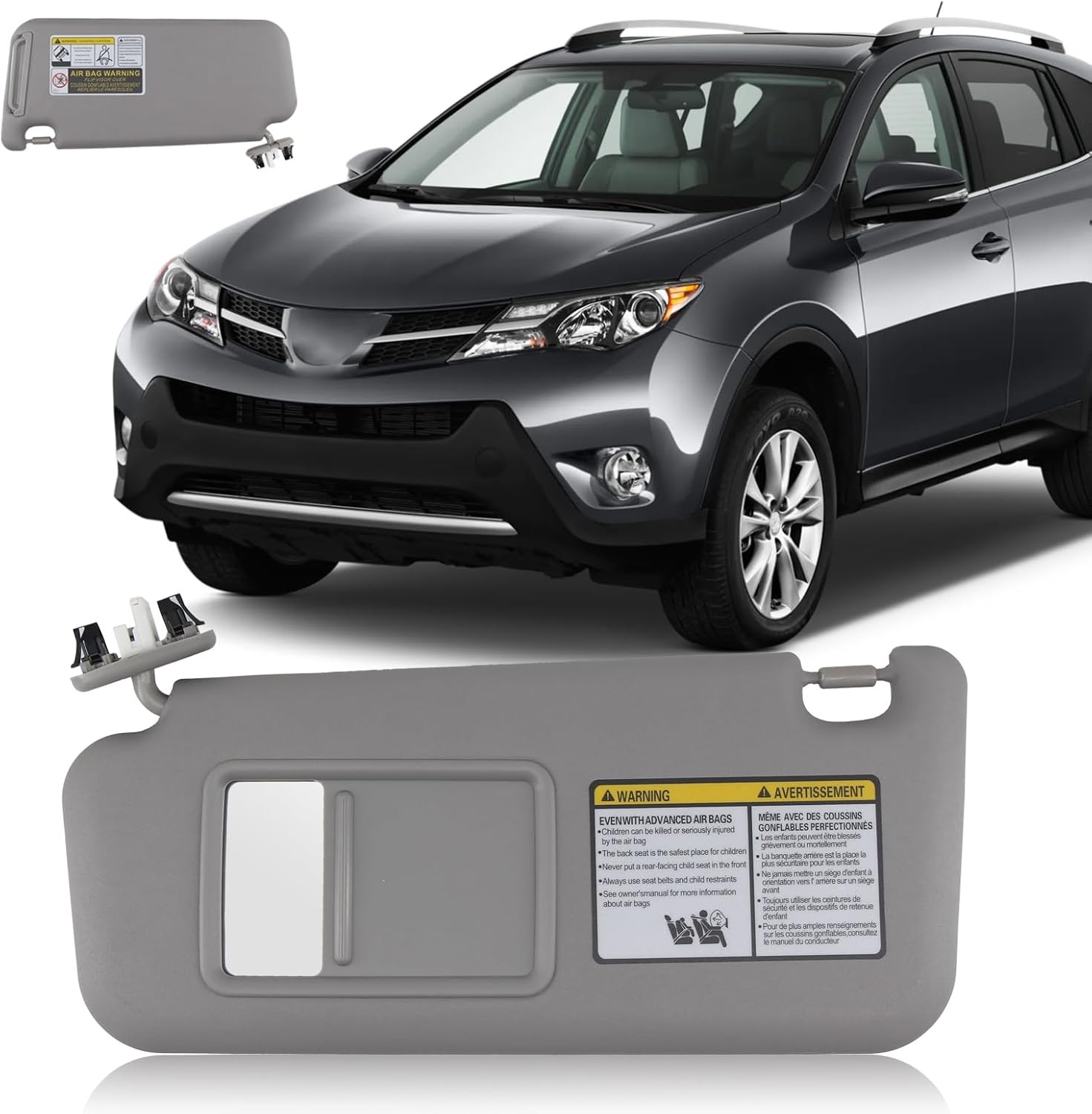 Visera de parabrisas espejo lado del conductor para Toyota RAV4 2006-2013