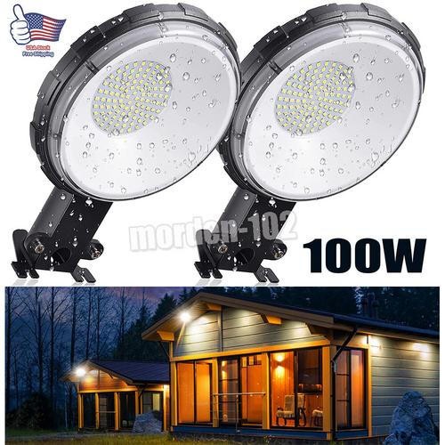 Outdoor LED Barn Yard Street Security Light Dusk to Dawn Waterproof Floodlight