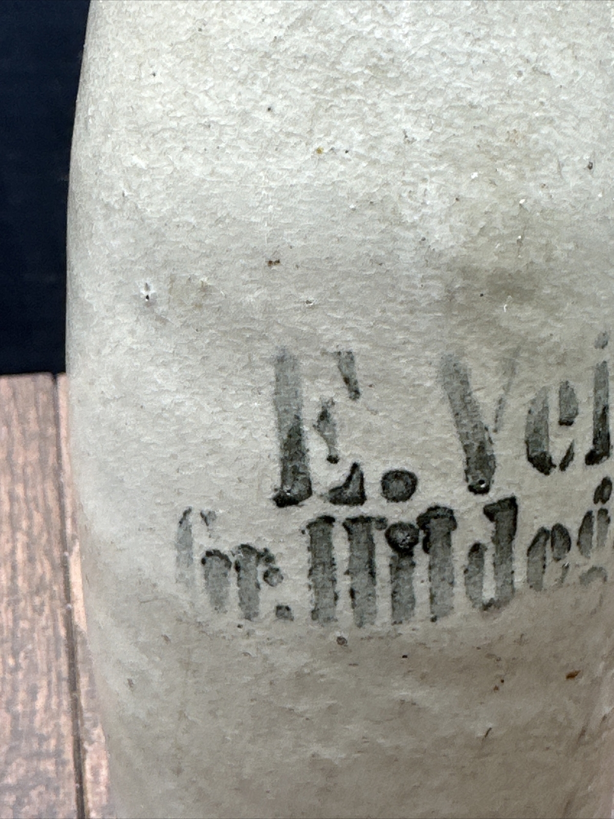 Vintage Glazed E.VEIL STONWARE BOTTLE