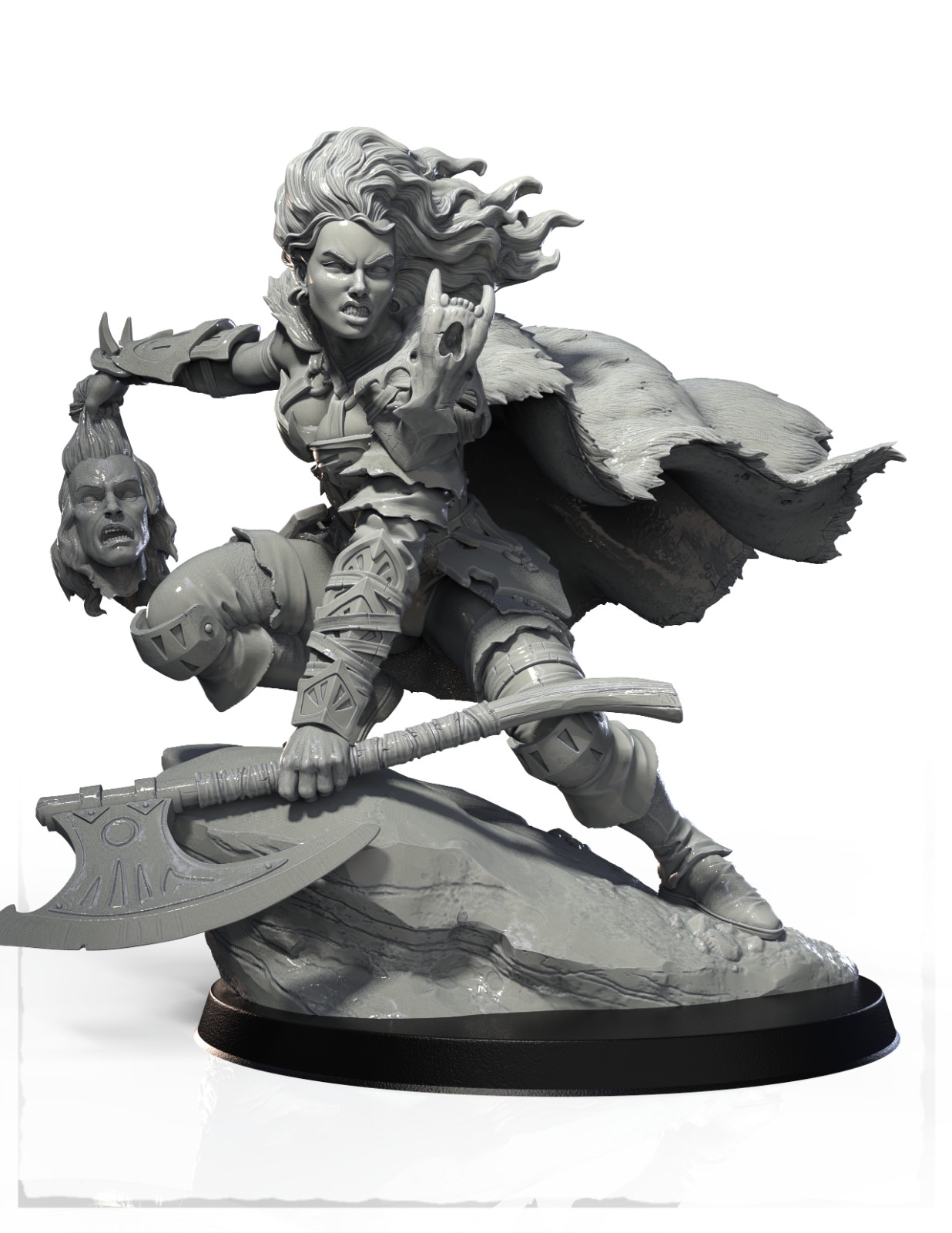 Dungeons & Dragons Playable Character - Female Human Astrid - Barbarian, Fighter