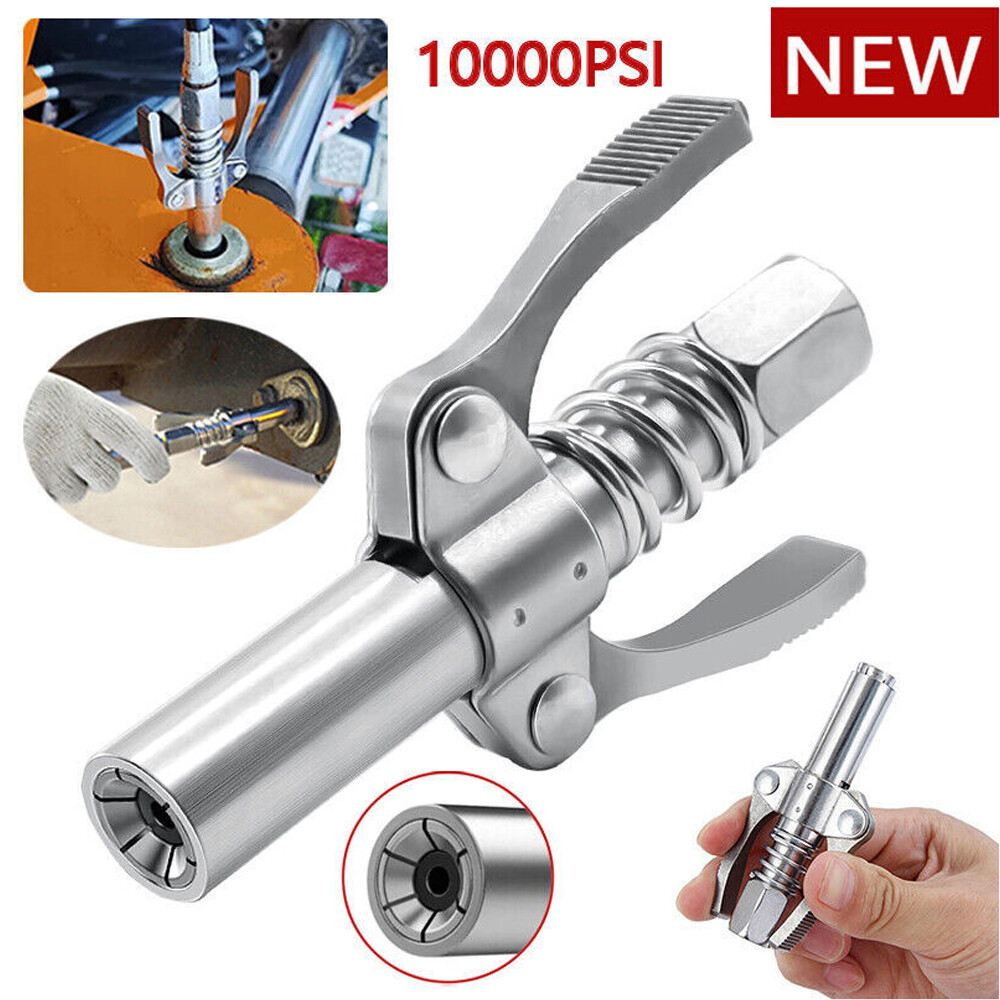 High Pressure 10000PSI Grease Gun Coupling Coupler End Fitting 1/8”NPT Kit