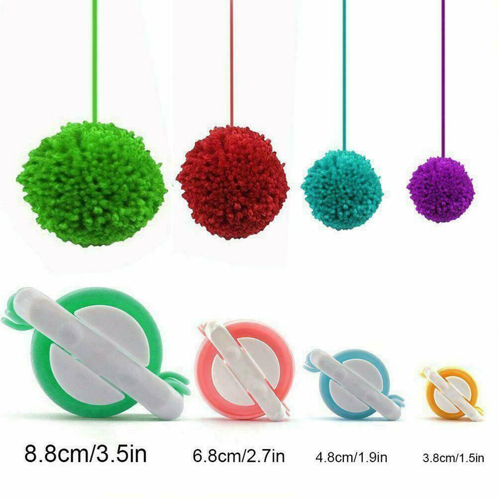 4 Size Pompom Pom-pom Maker Fluff Ball Needle Knitting Wool Craft Hot Z9 N5 O3A8