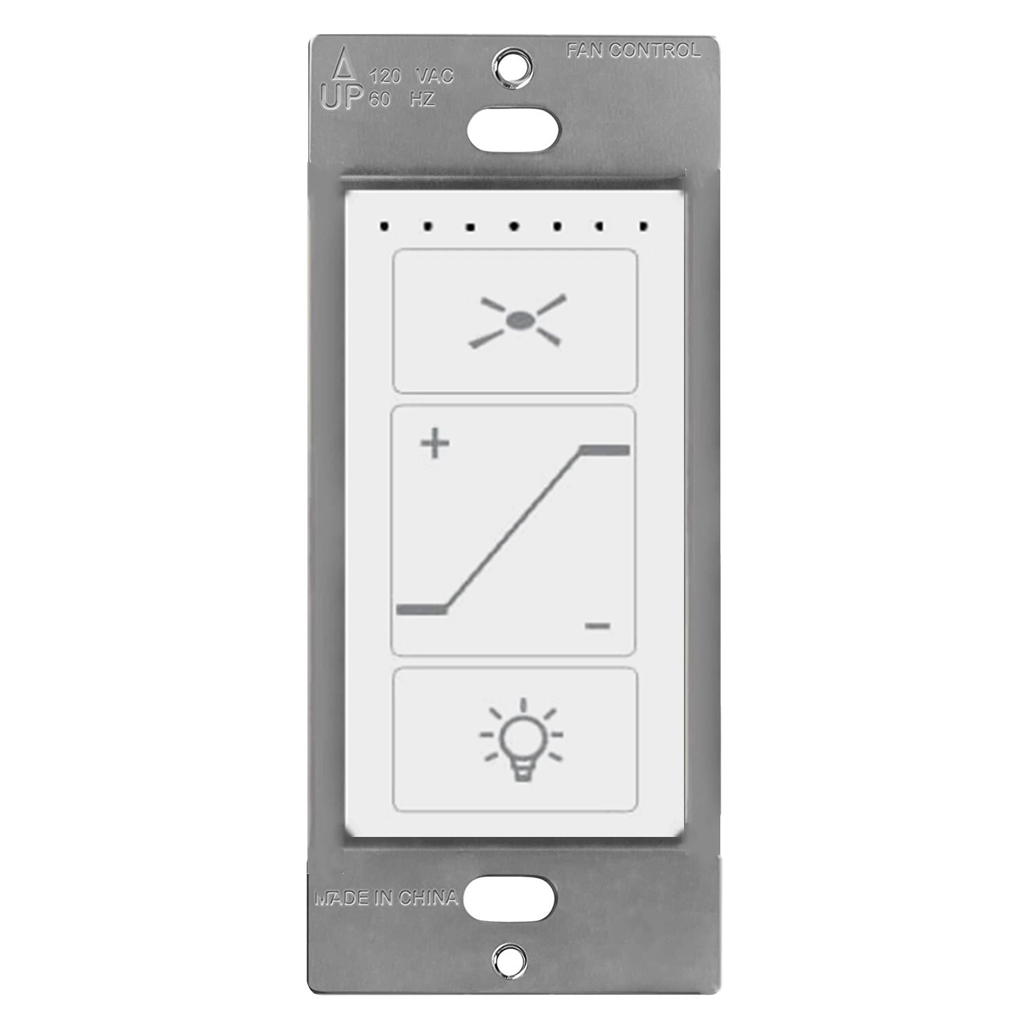 USED Ceiling Fan & Dimmer Wall Switch, 2 in 1 Light and Fan Light Switch