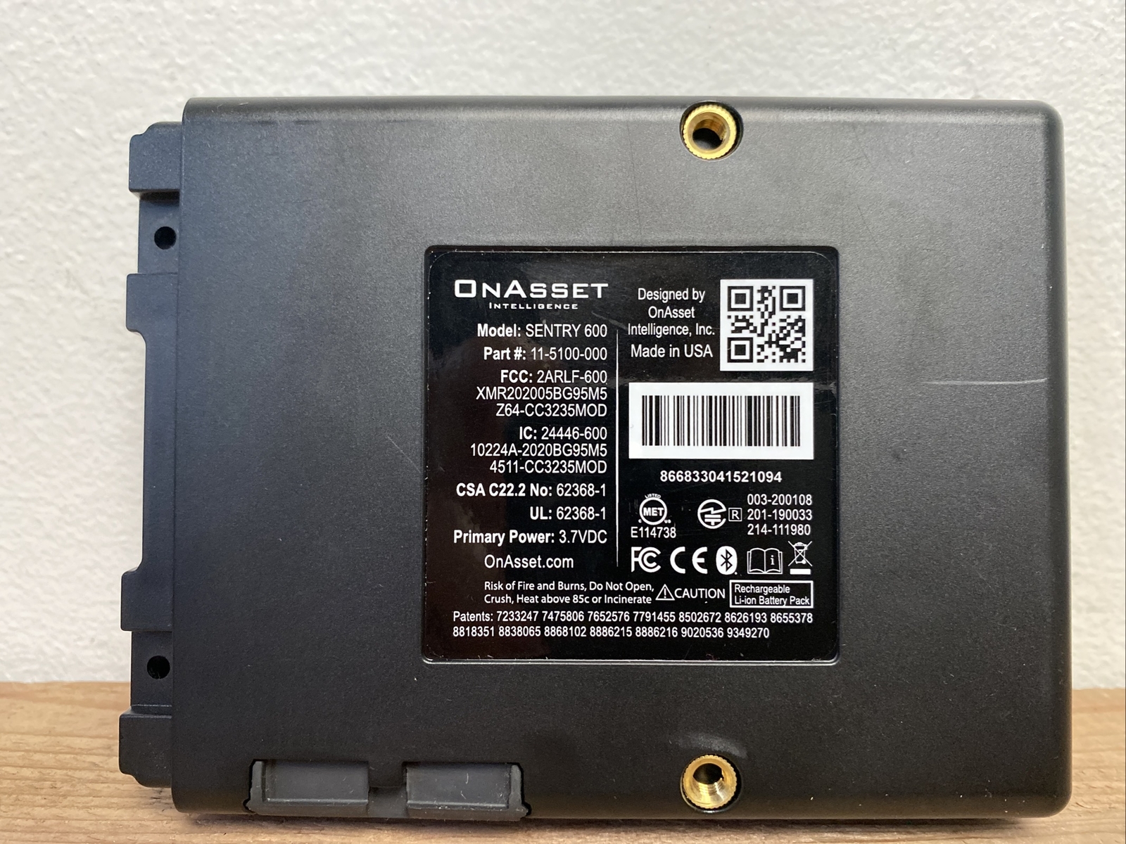 Onasset FlightSafe Sentry Model 600