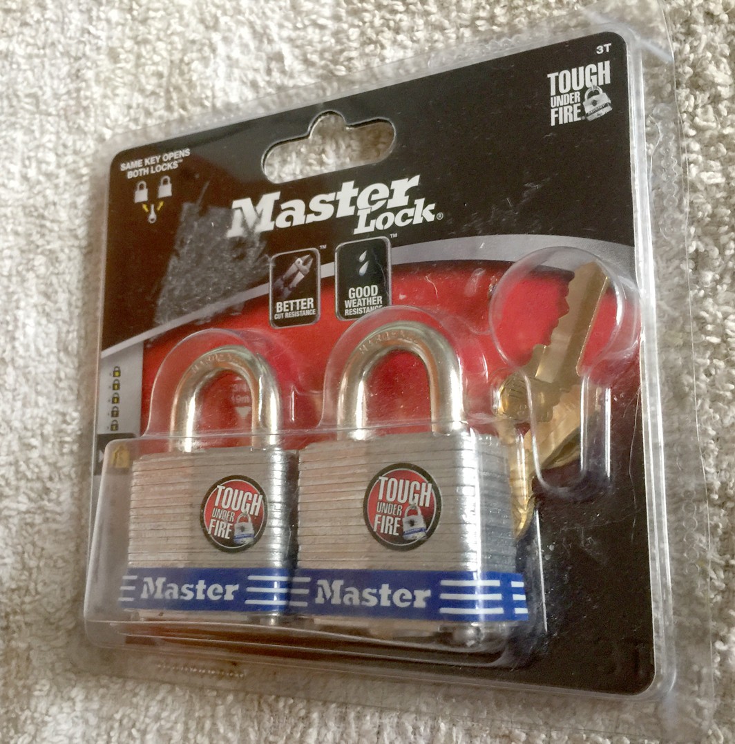 Master Lock 3T Padlock 2-Pack Keyed Alike 3/4" Shackle Tough Under Fire