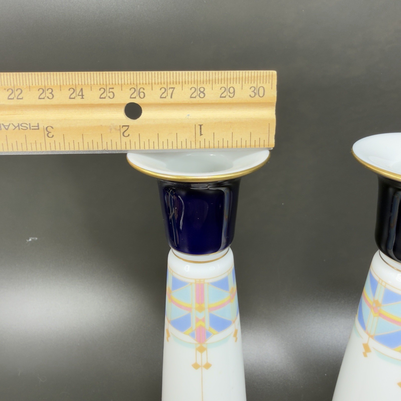 Noritake Fine Porcelain Legacy Porcelain Candle Stick Holder Votive Set 2 VTG