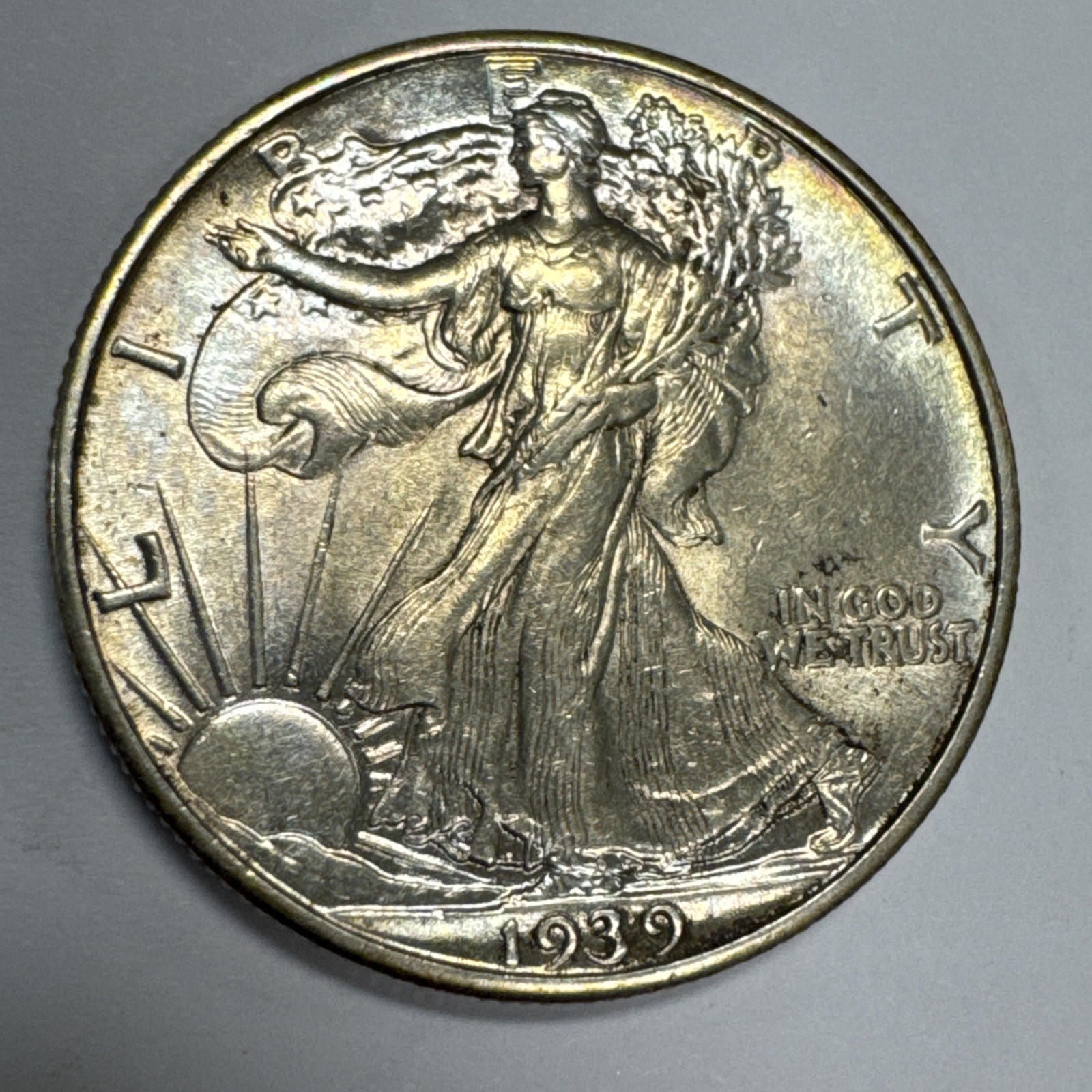 1939 Walking Liberty Half Dollar Choice AU+