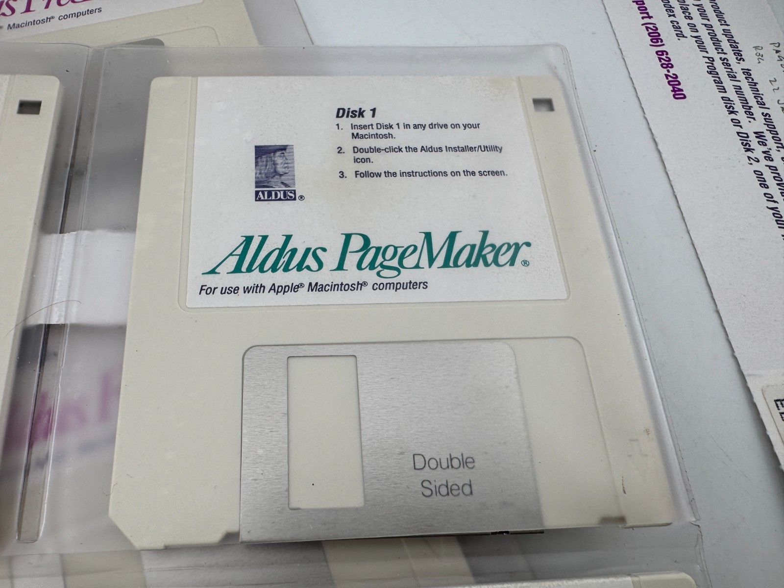 Vintage Apple Macintosh Software 3.5" Floppy Disks Aldus Freehand Pagemaker