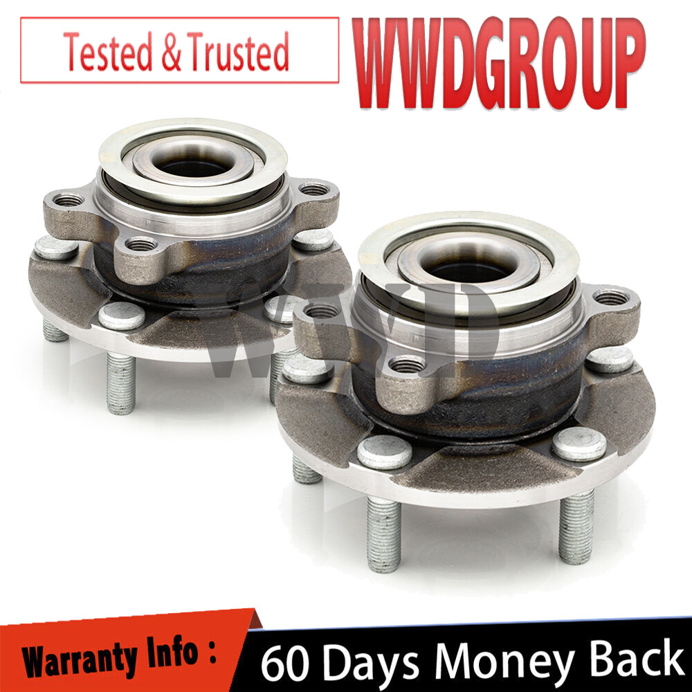 Pair Front Wheel Bearing Hubs Assembly For Nissan Juke 2011-2017 & Leaf 2011-12