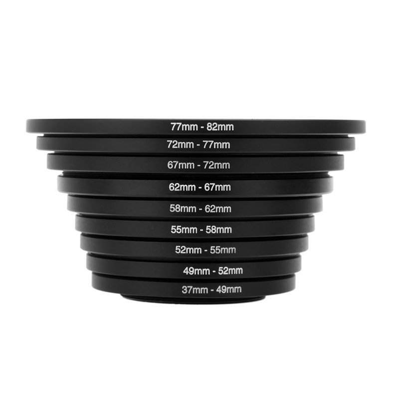 1PC Step Up Filter Adapter Ring 43mm to 46/49/52/55/58/62/67/72/77/82mm Aluminum