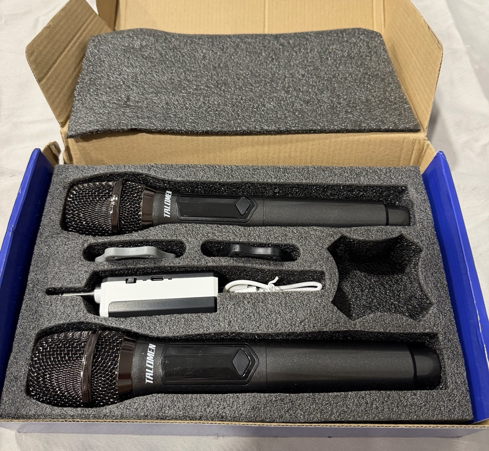 Wireless Microphone Professional Dual Handheld Cordless Dynamic Mic System