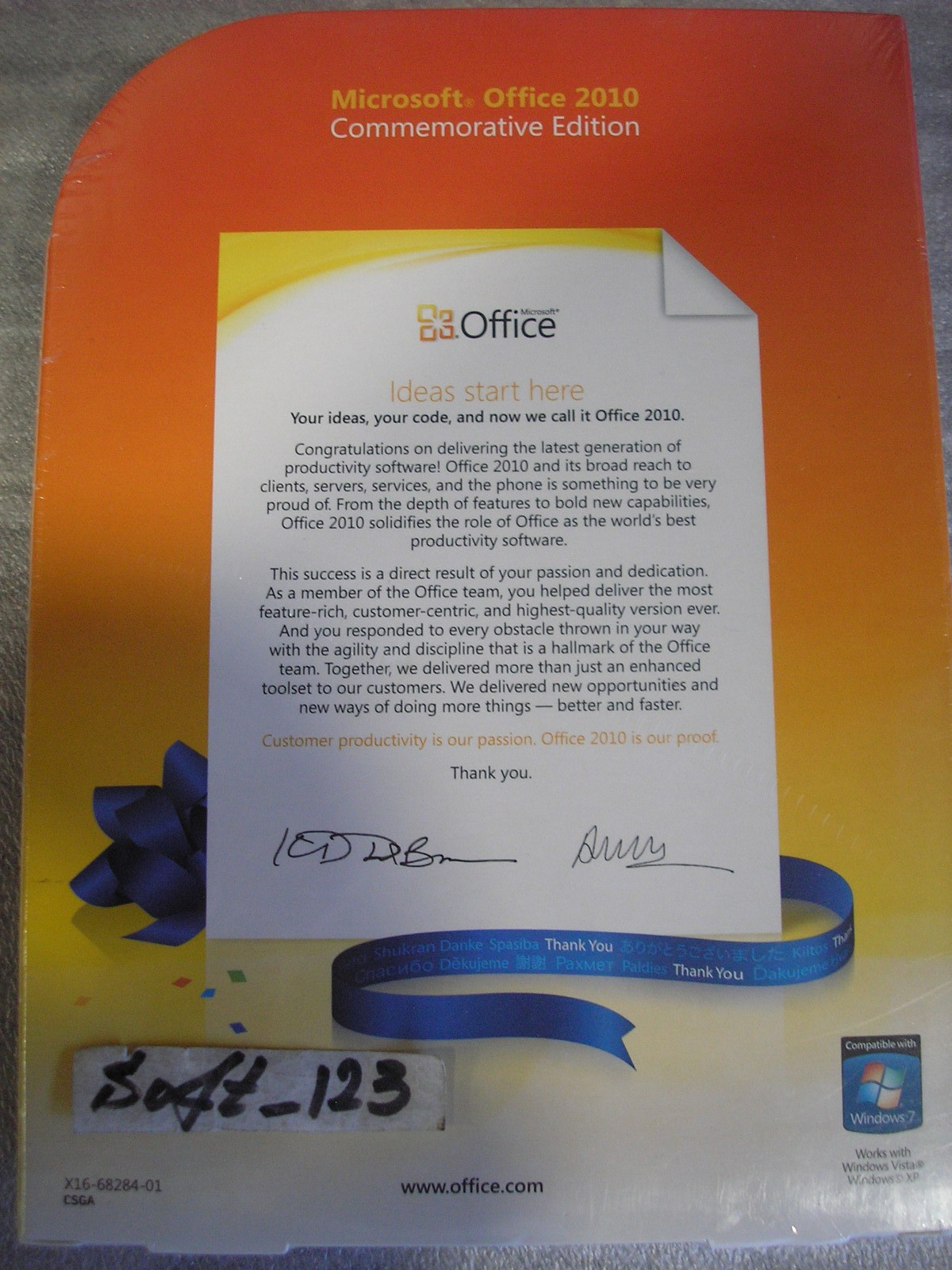Microsoft Office 2010 Professional Plus For 2 PCs Full Version =NEW SEALED BOX=