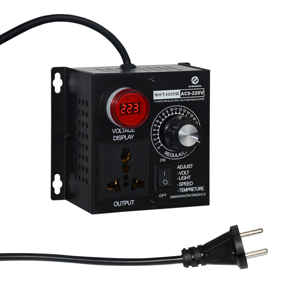 4000W Voltage Regulator Speed Motor Fan Dimmer Variable Controller AC110-220V