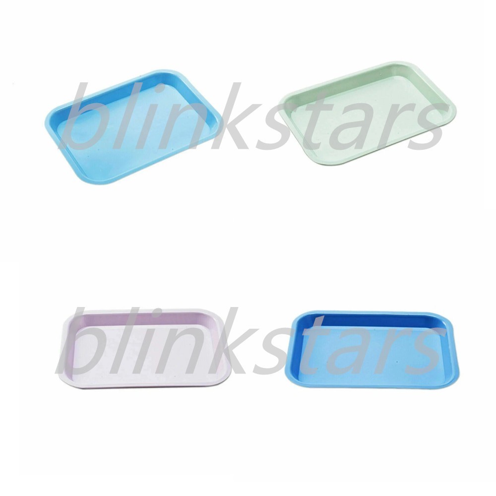 1 Pcs Autoclavable Dental Plastic Mini Medical Flat Tray Instrument 4 Colors